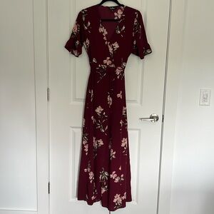 Lulus Flower Wrap Maxi